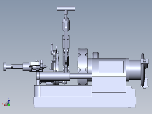 管道螺纹加工机3D数模图纸 Solidworks设计后视缩略图