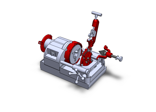 管道螺纹加工机3D数模图纸 Solidworks设计缩略图