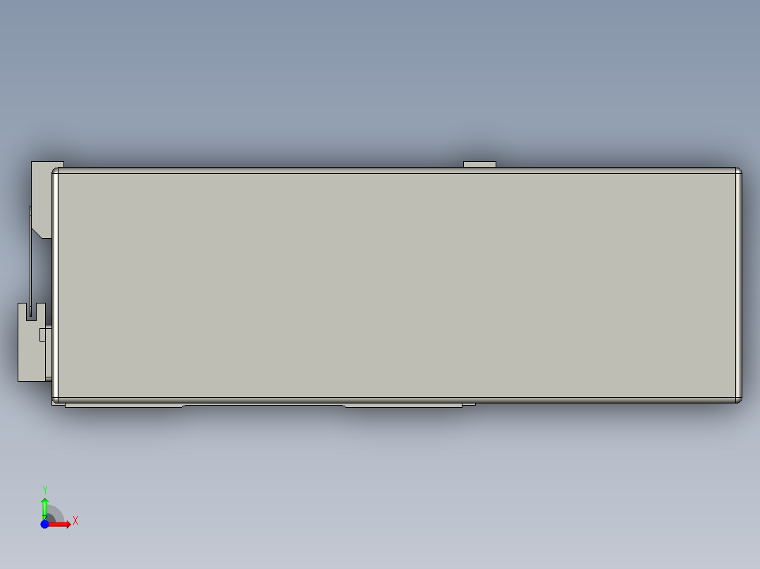 直线模组LHA21-S1750-L设计图纸前视图