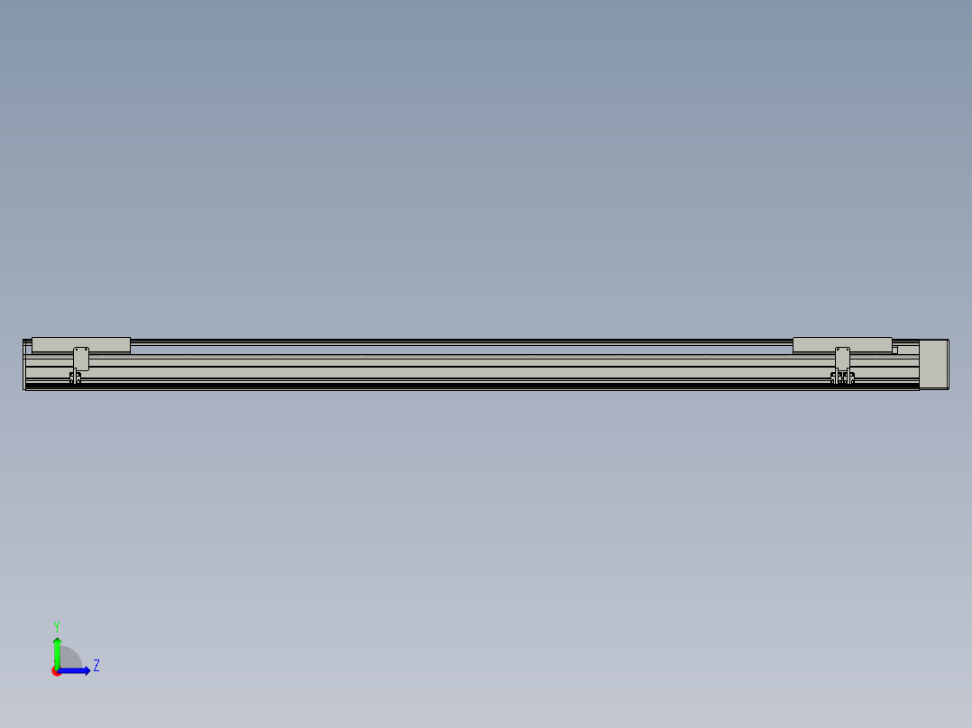 直线模组LHA21-S1750-L设计图纸左视图