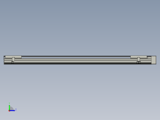 直线模组LHA21-S1750-L设计图纸左视缩略图