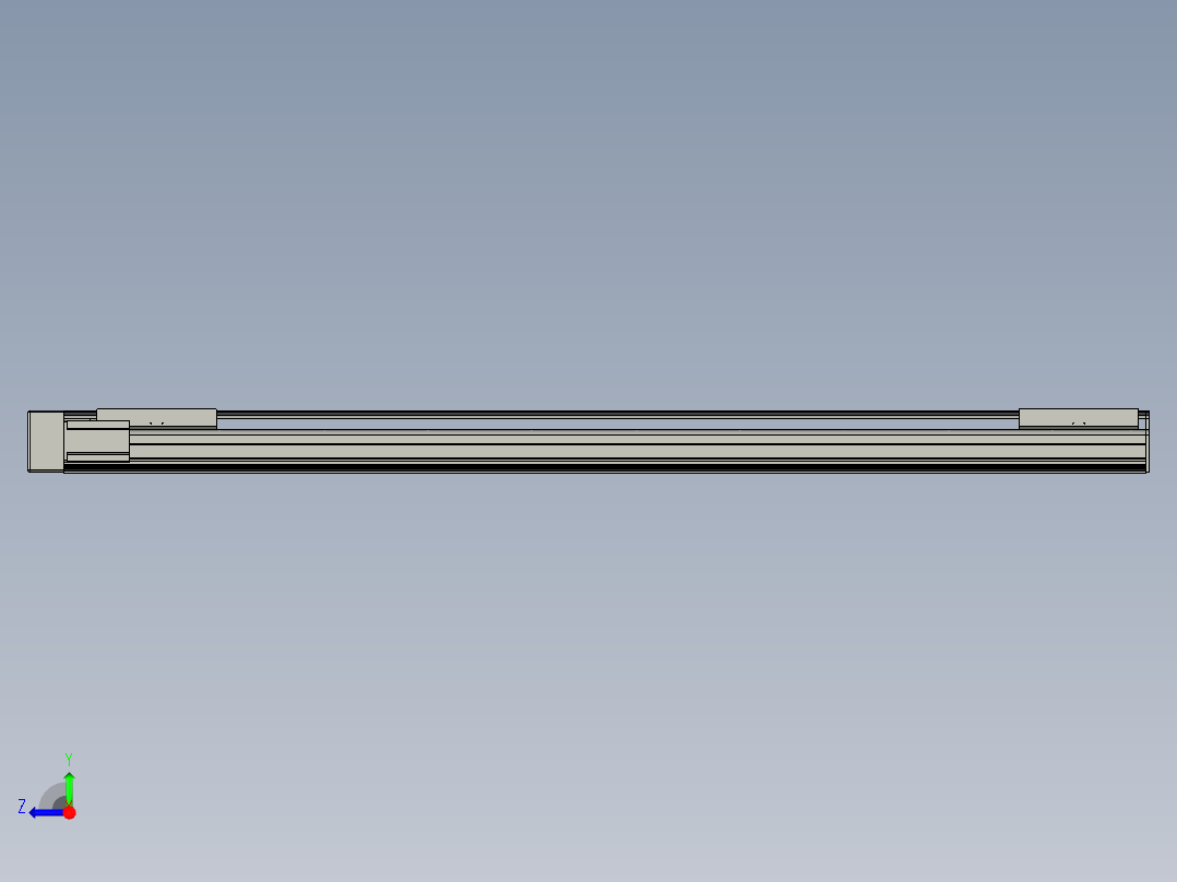 直线模组LHA21-S1750-L设计图纸右视图
