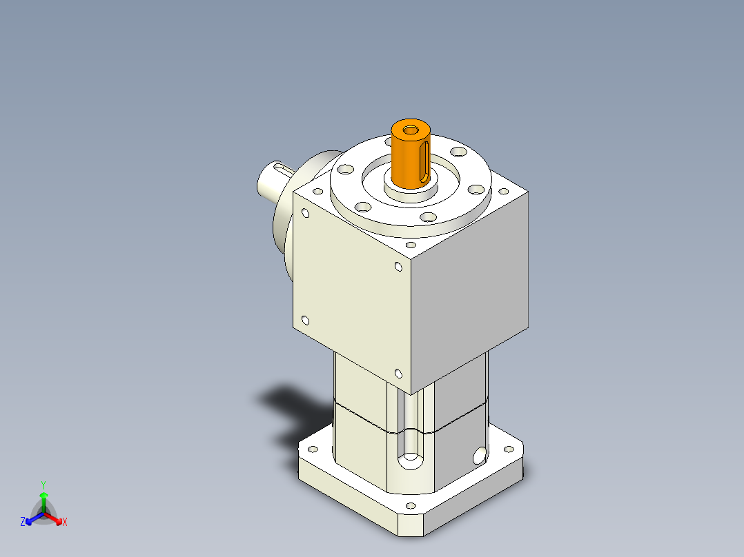 换向器PW170垂直输出 PGH142-L1 35-114.3-200-M12.stp主视图
