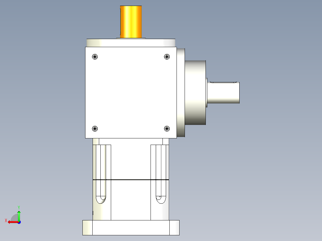 换向器PW170垂直输出 PGH142-L1 35-114.3-200-M12.stp后视图