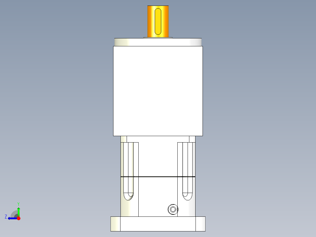 换向器PW170垂直输出 PGH142-L1 35-114.3-200-M12.stp右视图