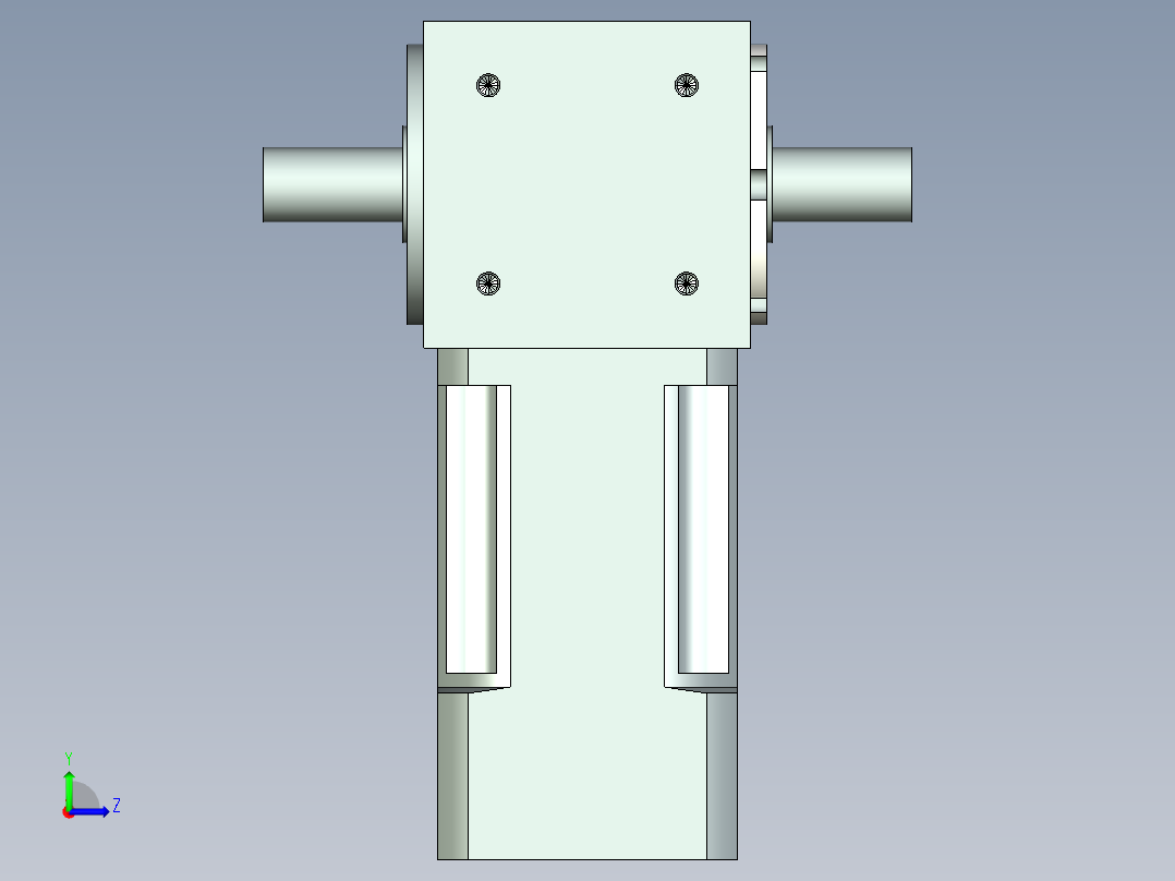 换向器PW70双轴 PLX60-L2 14-50-70-M4.stp左视图
