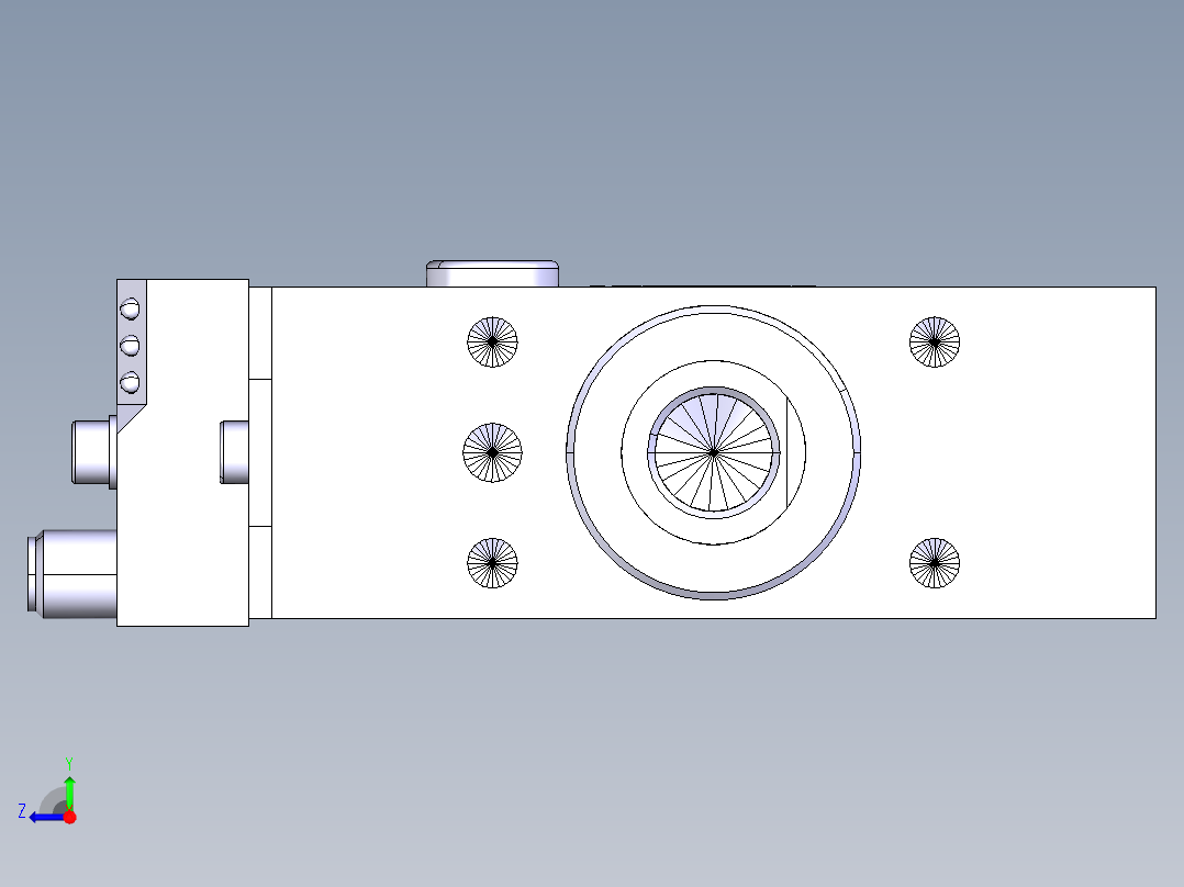 德克斯TUNKERS气缸数模SZK63_A02_T12_TUENKERS右视图