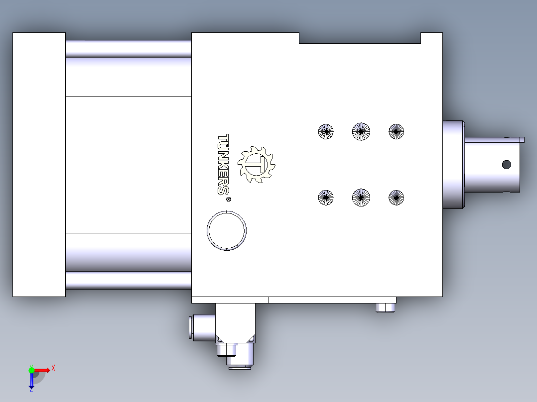 德克斯TUNKERS气缸数模SZK63_A02_T12_TUENKERS俯视图