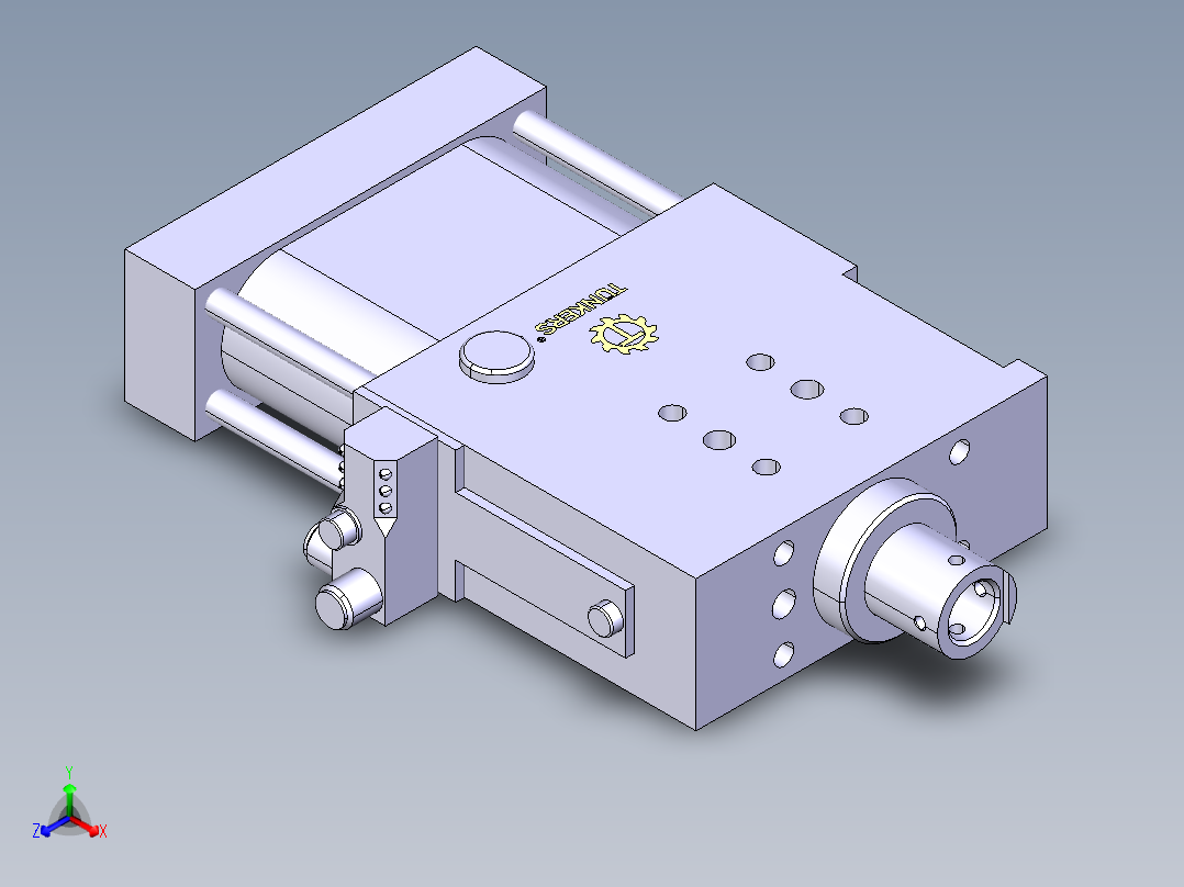 德克斯TUNKERS气缸数模SZK63_A02_T12_TUENKERS正等轴测图