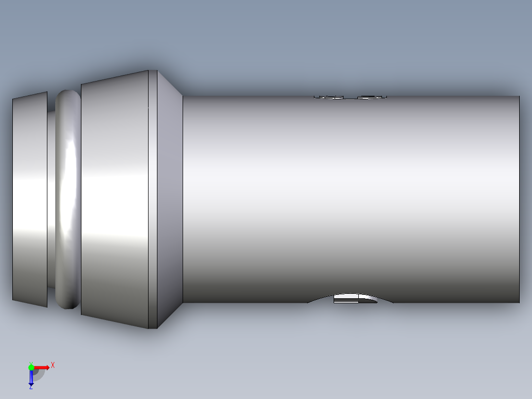 卡套式工业通用硬管接头EO_Weld_nipple__orbital__SKA16X2ORB71俯视图