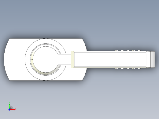 分割定位柱(180°迴轉型)(B)2212-3D多系列多零件图纸模型前视缩略图