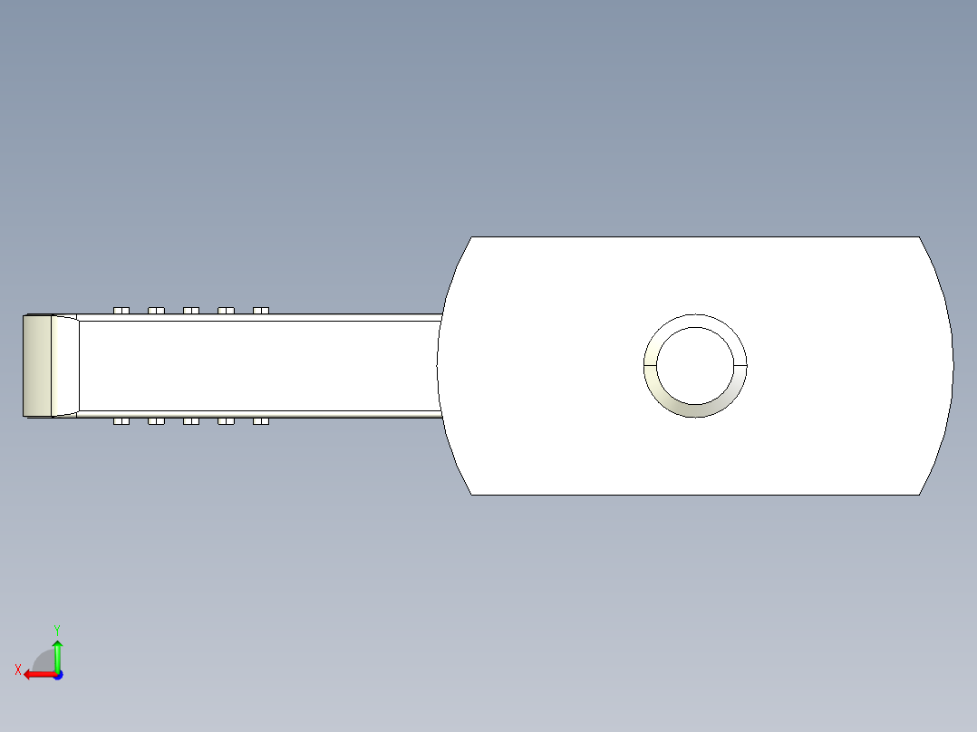 分割定位柱(180°迴轉型)(B)2212-3D多系列多零件图纸模型后视图