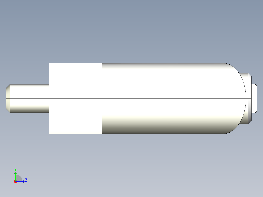 分割定位柱(180°迴轉型)(B)2212-3D多系列多零件图纸模型左视图