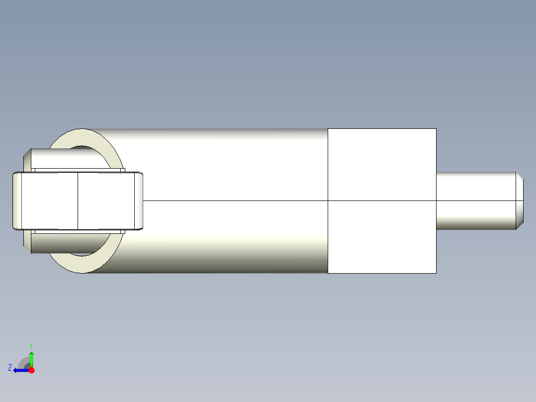 分割定位柱(180°迴轉型)(B)2212-3D多系列多零件图纸模型右视图