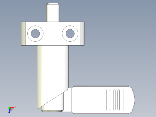 分割定位柱(180°迴轉型)(B)2212-3D多系列多零件图纸模型俯视缩略图