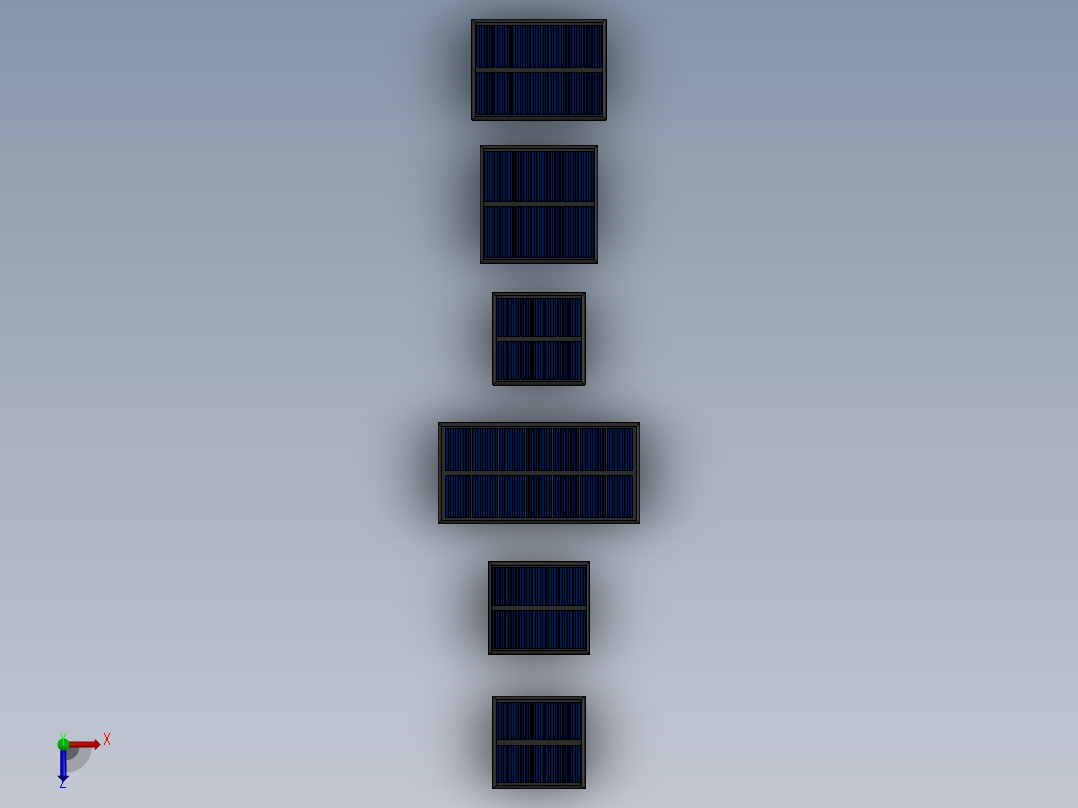 多晶太阳能电池板俯视图
