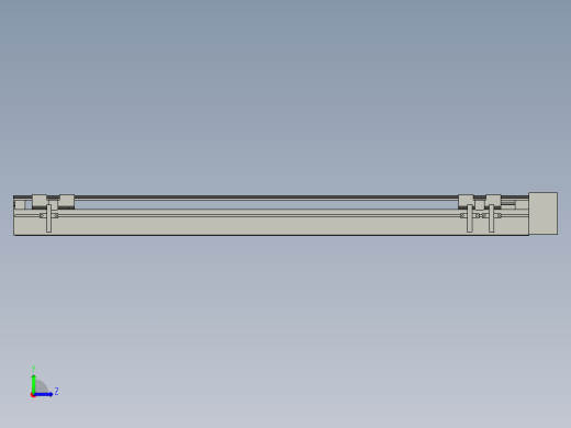 直线模组LHA6-S600-L-100W(16丝杆)设计图纸左视缩略图