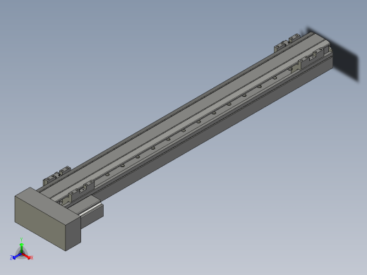 直线模组LHA6-S600-L-100W(16丝杆)设计图纸正等轴测缩略图