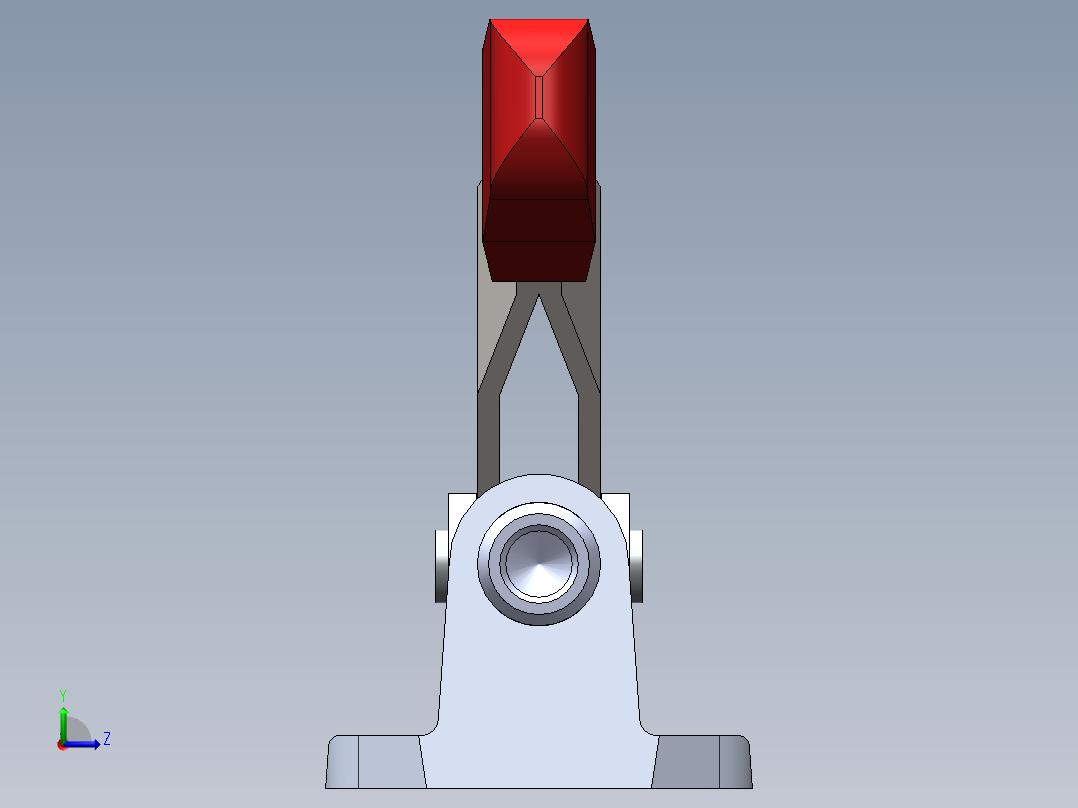 带水平底座的水平夹具左视图
