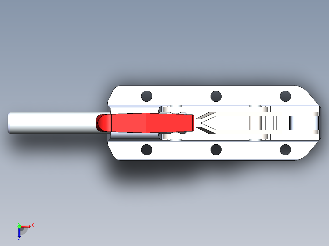 带水平底座的水平夹具俯视图