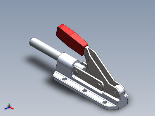带水平底座的水平夹具正等轴测缩略图
