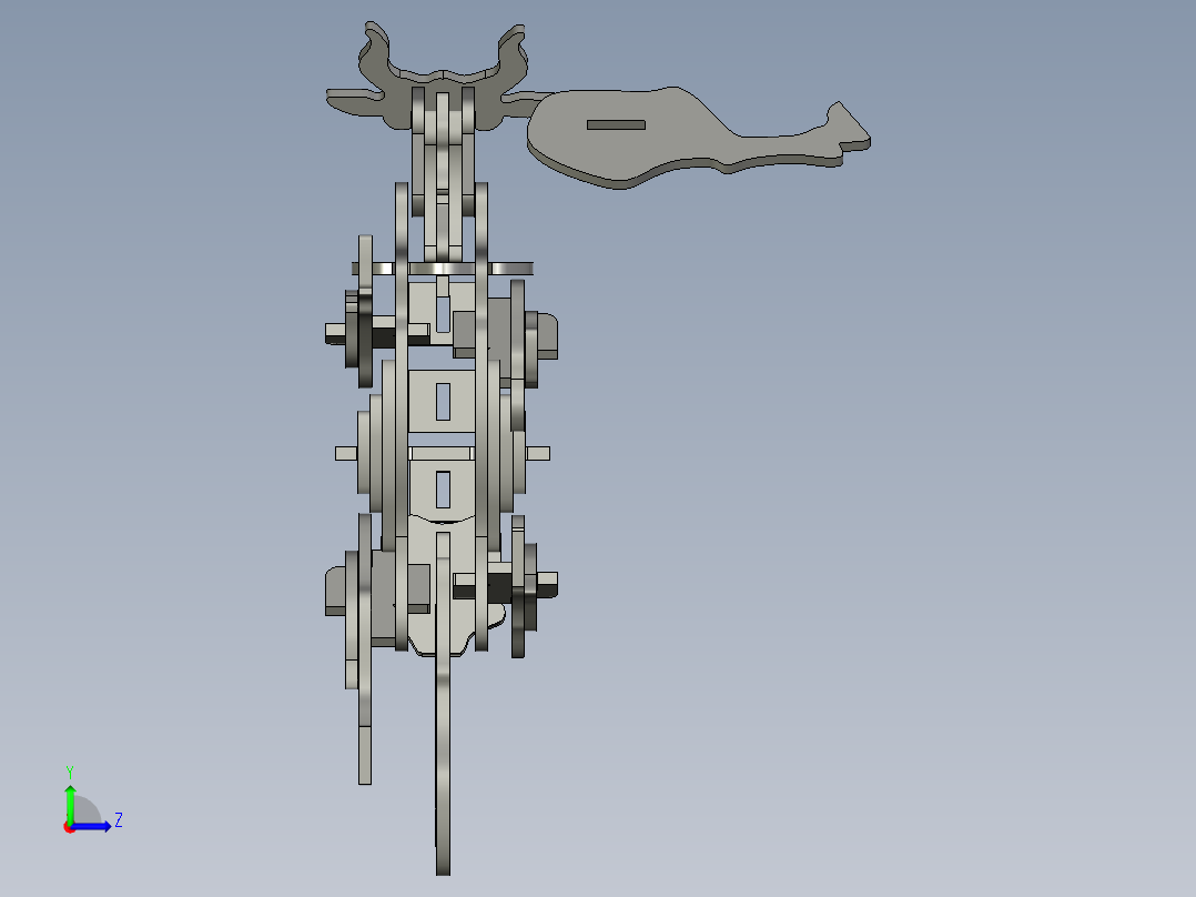机械展示牛左视图