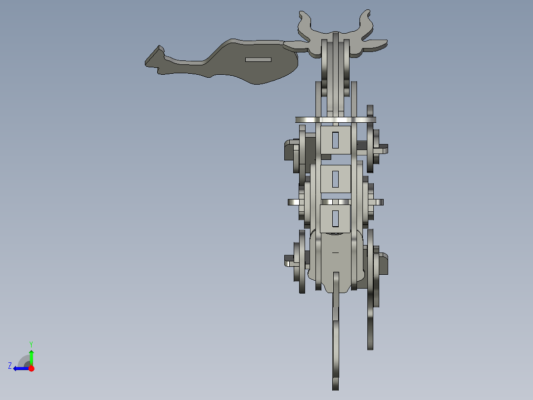 机械展示牛右视图