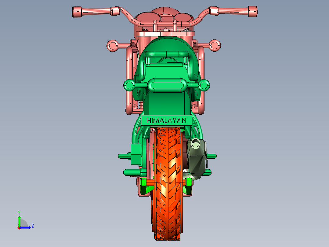 喜马拉雅探险摩托左视图