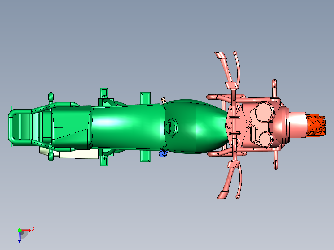喜马拉雅探险摩托俯视图