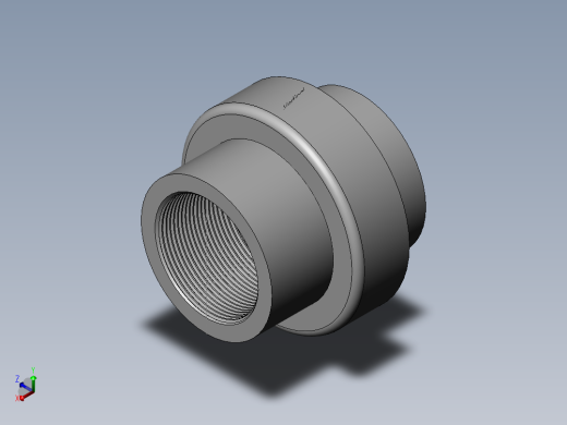 PVC公制管件-63 WALL PVC PIPE FITTING正等轴测缩略图