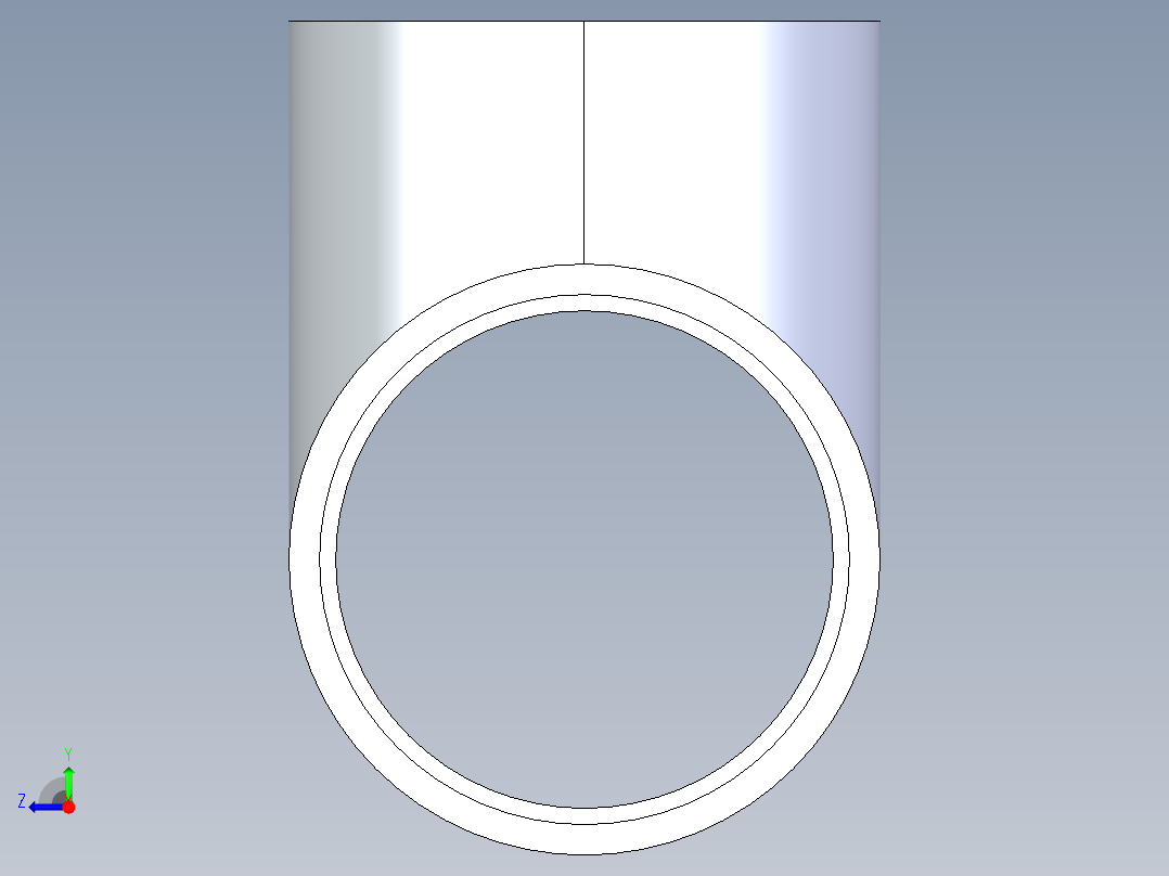 聚氯乙烯配件02A-Sch80_ReducingTee_SxSxS_801-250FB_2in x 1.25in右视图