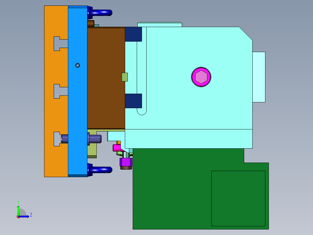 细长齿轮轴花键轴加工工装左视图