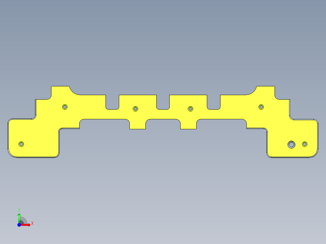 ABS 笔记本CNC工装夹具三维模型BAN2前视图