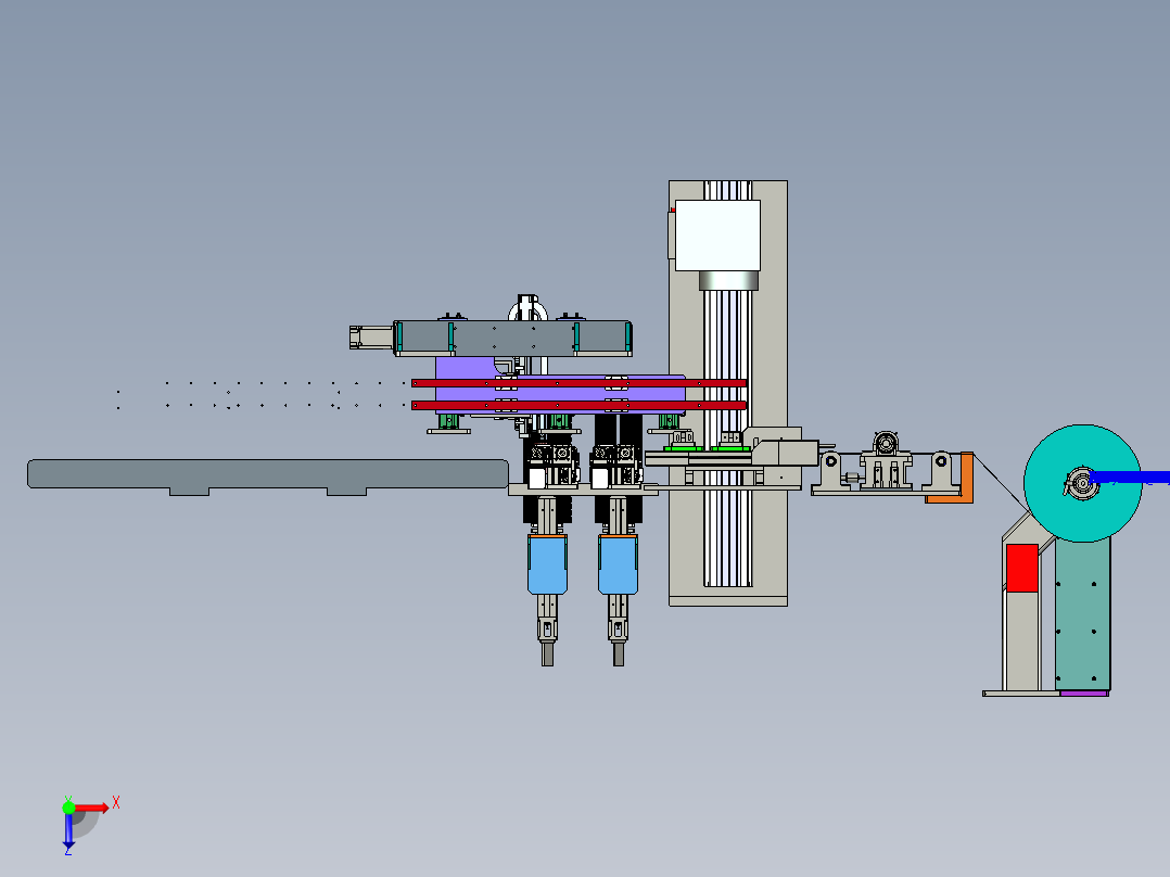 烟卷包装设备Proe5.0.zip俯视图