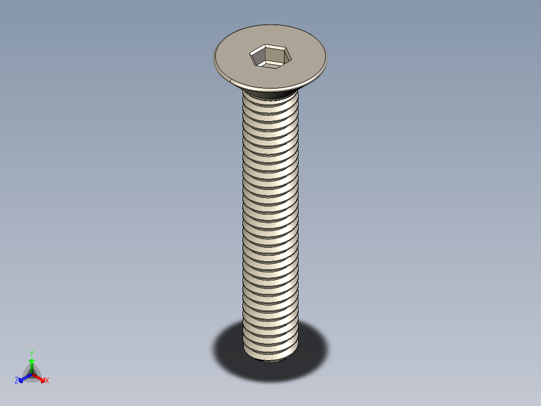 Screw_ISO_10642_M2x16_A2.STEP正等轴测图