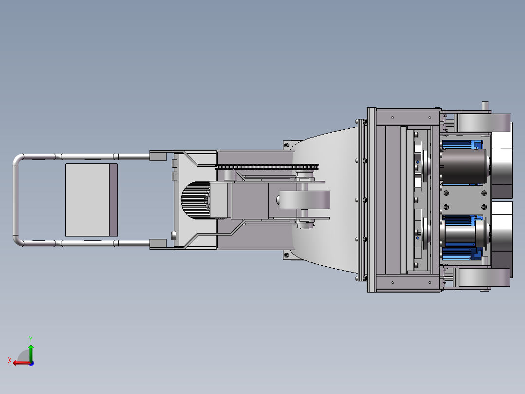 路面抛丸机后视图