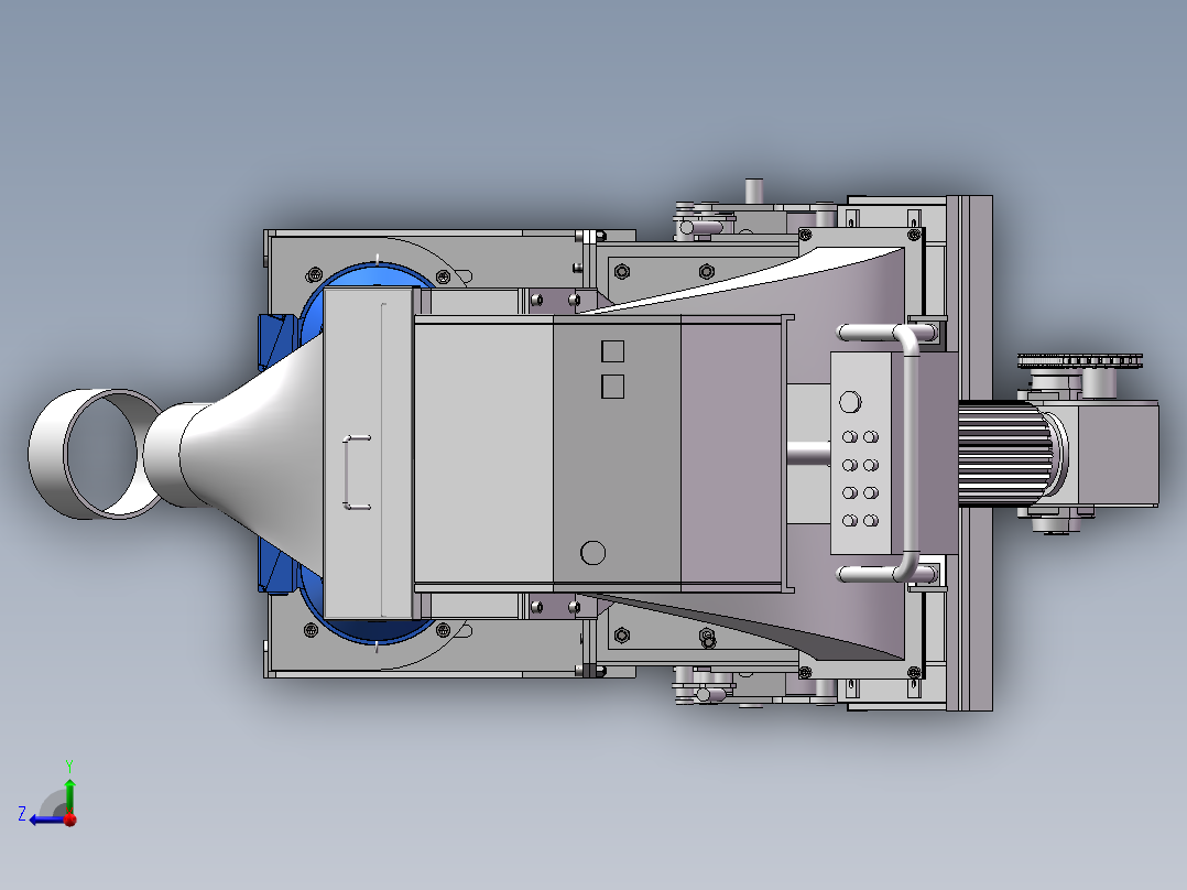 路面抛丸机右视图