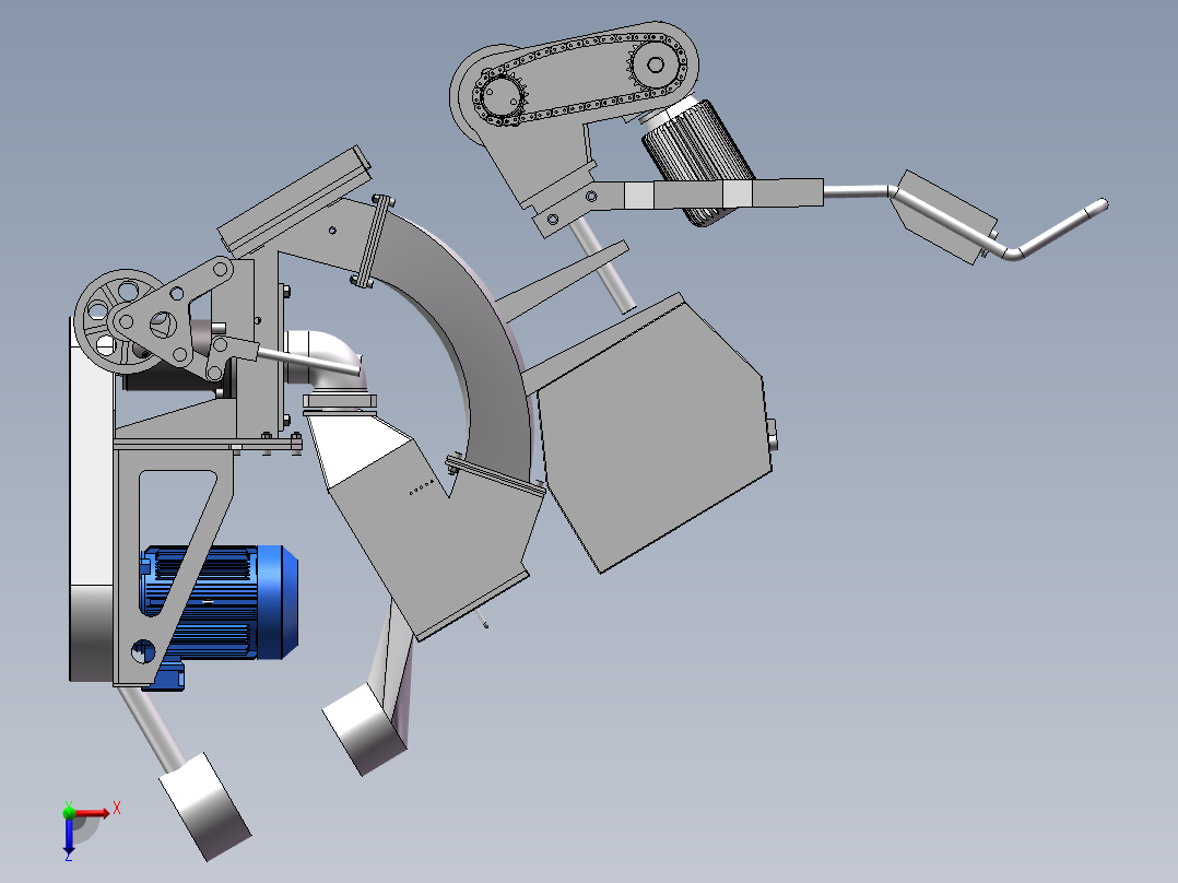 路面抛丸机俯视图