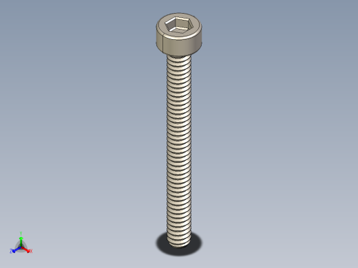 Screw_DIN_912_M1.6x16F_A2.STEP公制内六角螺钉
