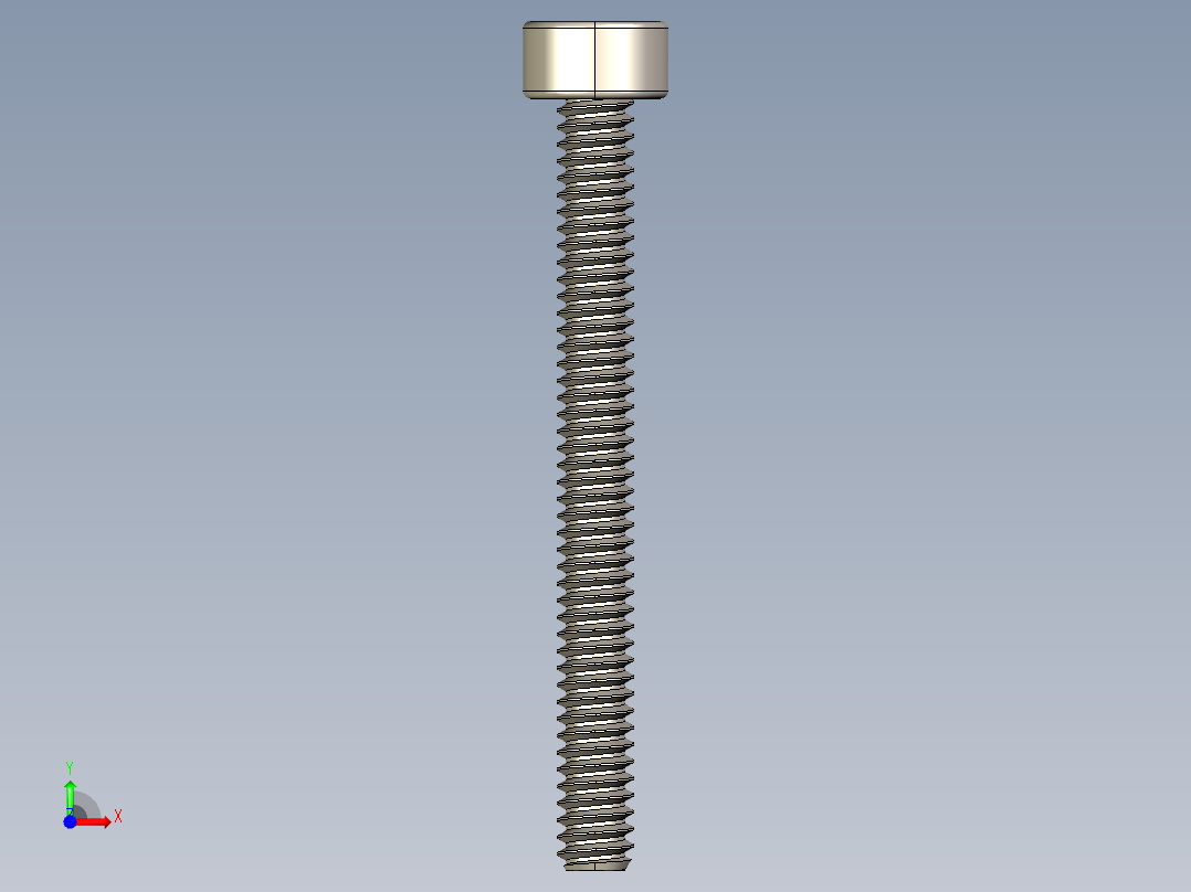 Screw_DIN_912_M1.6x16F_A2.STEP公制内六角螺钉前视图