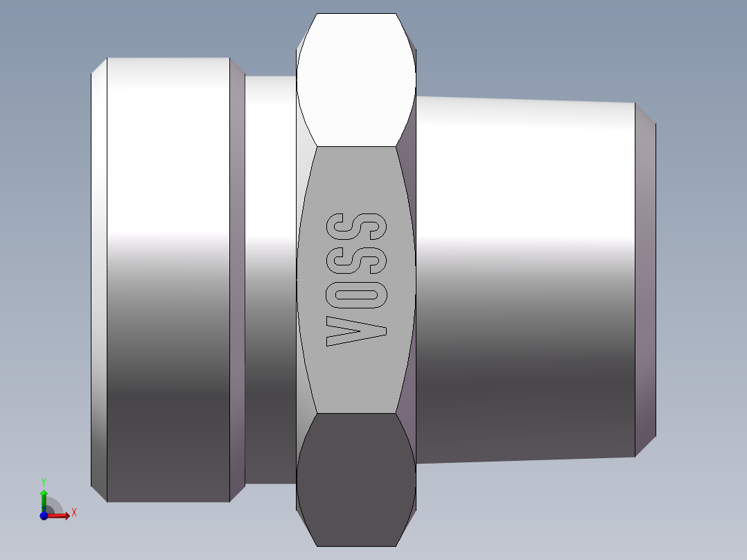英制锥管螺纹直接头、1CT-26-08SP前视图
