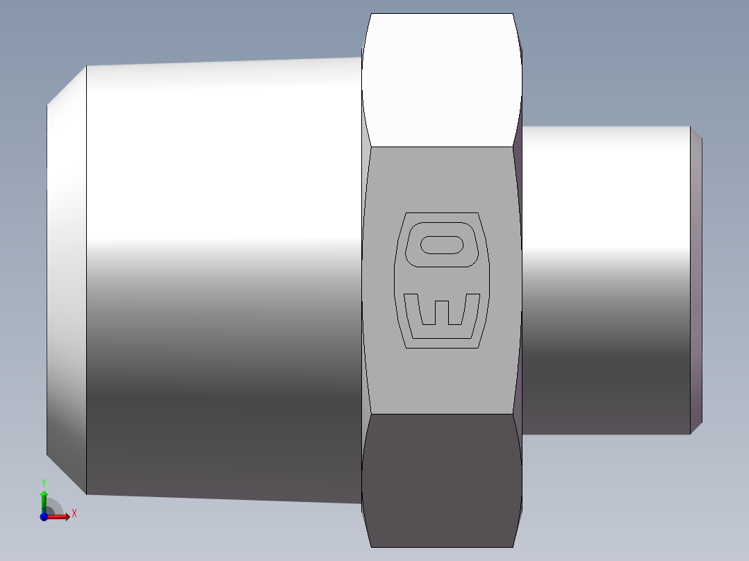 美制锥螺纹、1DN-24-16前视图