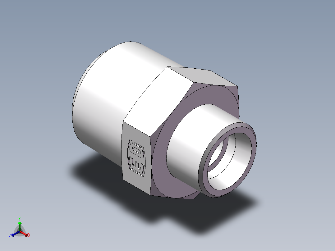 美制锥螺纹、1DN-24-16正等轴测图