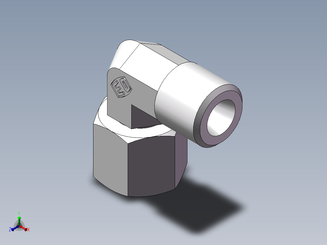 直角组合接头、2D9-14正等轴测图