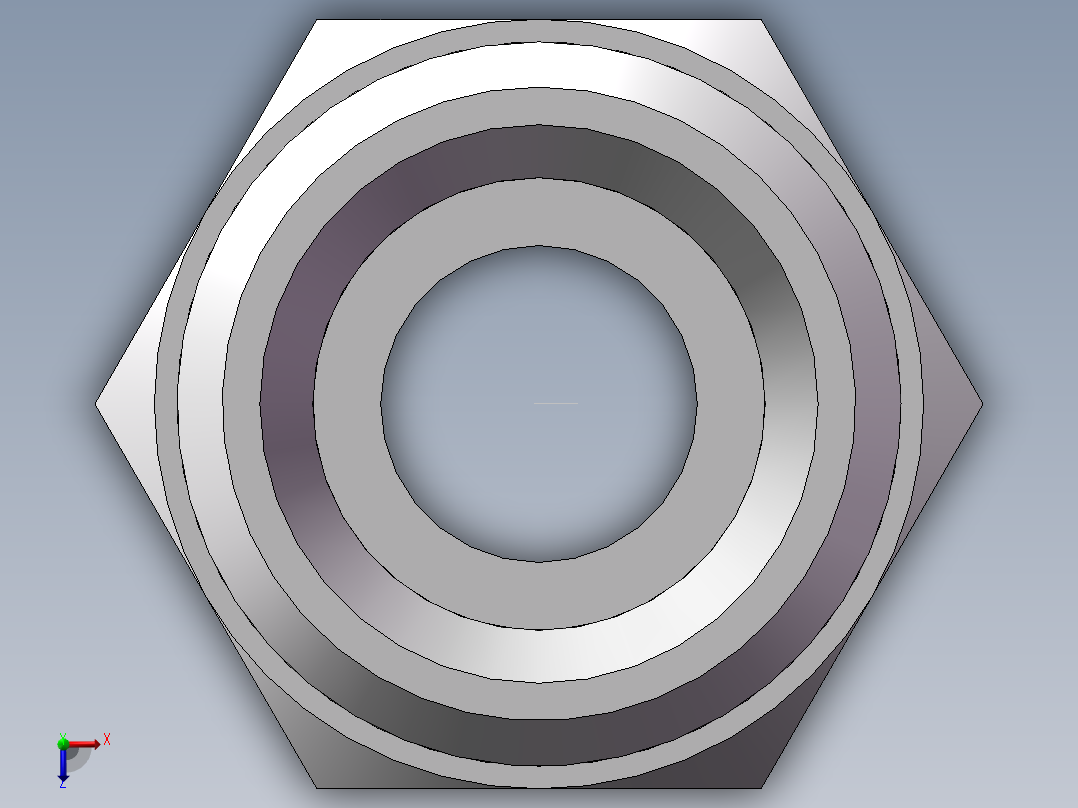 英制锥管螺纹直接头、1CT-16-04SP俯视图