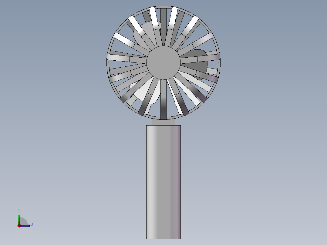 手持小风扇左视图