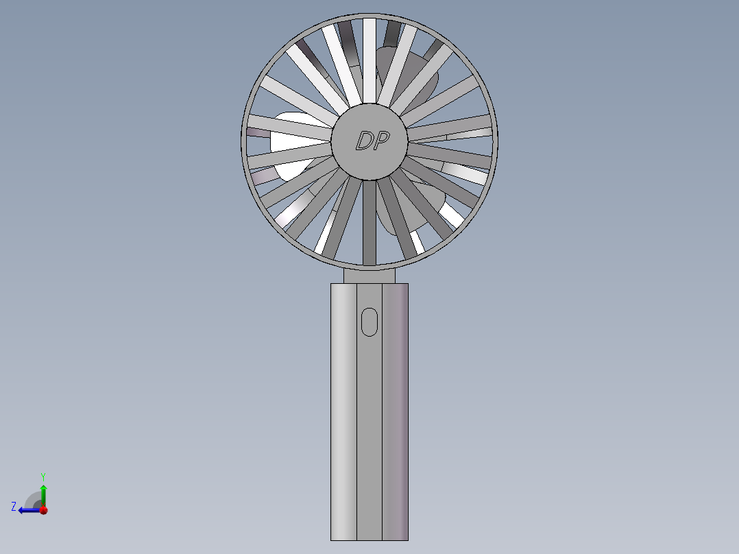 手持小风扇右视图