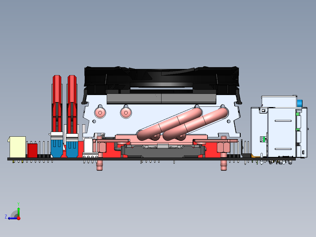 电路板、主板(150)右视图