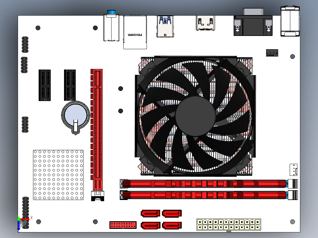 电路板、主板(150)俯视图