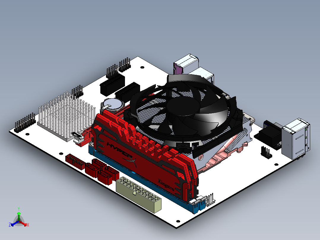 电路板、主板(150)正等轴测图